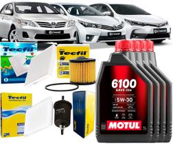 Kit Revisão Troca De Óleo 5w30 e Filtros Toyota Corolla 1.8 e 2.0 2010 2011 2012 2013 2014 2015 2016 2017 2018 2019