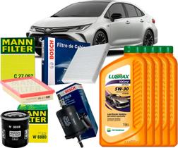 Kit Revisão Troca De Óleo 5w30 e Filtros Toyota Corolla 2.0 16V 2020 2021 2022 2023 2024 2025