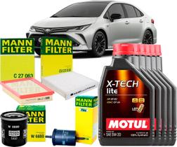 Kit Revisão Troca De Óleo 5w30 e Filtros Toyota Corolla 2.0 16V 2020 2021 2022 2023 2024 2025