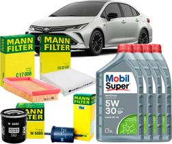 Kit Revisão Troca De Óleo 5w30 e Filtros Toyota Corolla Hybrid 1.8 16V 2020 2021 2022 2023 2024 2025