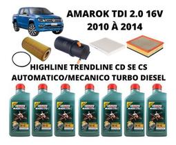 Kit revisão troca de oleo amarok 2.0 2010 à 2014