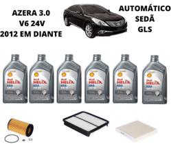 Kit revisão troca de oleo azera 3.0 2012 em diante shell