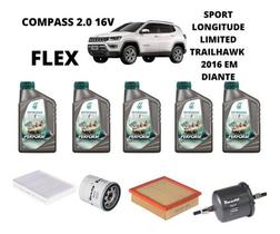 Kit revisão troca de oleo compass 2.0 16 diante flex selenia Kit revisão troca de oleo compass 2.0 16 diante flex selenia