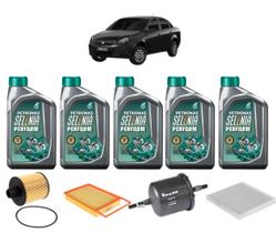 Kit revisao troca de oleo grand siena 1.6 12 à 2016 selenia