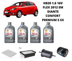 Kit revisão troca de oleo hb20 1.6 2012 em diante shell