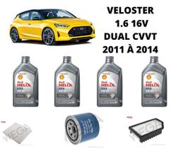 Kit revisão troca de oleo hyundai veloster 1.6 2011 à 2014
