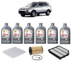 Kit revisão troca de oleo hyundai vera cruz 3.8 2010 diante