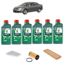 Kit revisao troca de oleo jetta 2.5 2005 à 2013 castrol