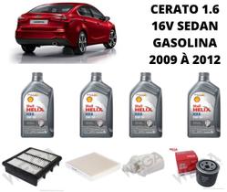 Kit revisão troca de oleo kia cerato 1.6 2009 a 2012