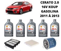 Kit revisão troca de oleo kia cerato 2.0 16v 2011 a 2013