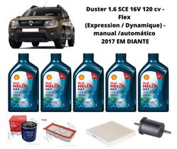 Kit revisao troca de oleo renault duster 1.6 16v sce 2017