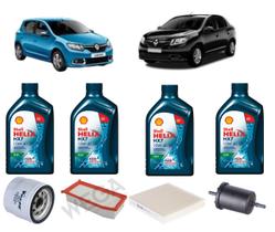Kit revisao troca de oleo sandero logan 1.0 12v 2017 diante