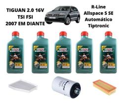 Kit revisao troca de oleo tiguan 2.0 2007 diante castrol