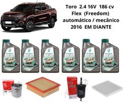 Kit revisão troca de oleo toro 2.4 2016 diante selenia