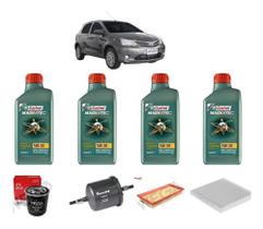 Kit revisão troca de oleo toyota etios 2016 diante castrol