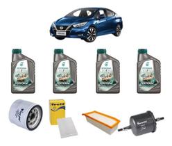Kit revisão troca de oleo versa 1.0 2015 diante selenia