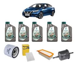 Kit revisão troca de oleo versa 1.6 2011 diante selenia