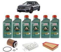 Kit revisao troca oleo mercedes gla200 1.6 15 diante castrol