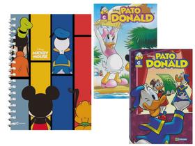 Kit Revistas em Quadrinhos Pato Donald + Caderno Capa Dura