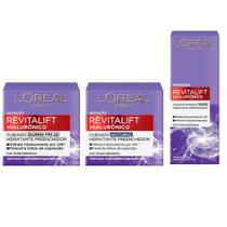 Kit Revitalift Hialurônico Diurno + Noturno + Olhos L'Oréal Paris Kit Revitalift Hialurônico Diurno + Noturno + Olhos L'Oréal Paris