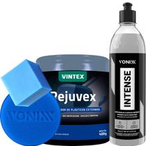 Kit Revitalizador De Plasticos Internos E Externsos Intense Rejuvex Aplicador Vonixx