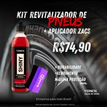 Kit revitalizador de pneus 500ml + aplicador