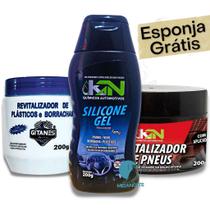 Kit Revitalizador Plástico Parachoque Pneu e Silicone Finalizador