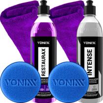 Kit Revitalizador Restaurador de Veiculos Interno Carro Moto Caminhão Restaurax Intense 500ml