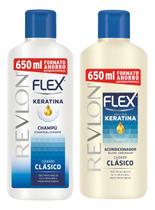 Kit Revlon Flex Shampoo Cuidado Clássico E Condicionador Clássico 650ml cada