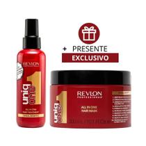 Kit Revlon Uniq One All in One Máscara 300ml + Uniq One All In One Leave In 150ml - Vermelho + Presente Exclusivo