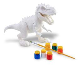 Kit Rex Attack Pintura + 1 Pincel + 6 Potes De Guache - Adijomar