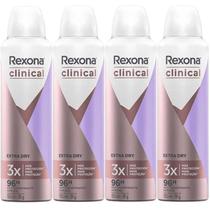 Kit Rexona Clinical Extra Dry Aerosol Antitranspirante Feminino Anti Manchas