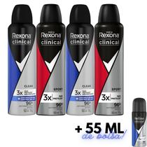 Kit Rexona Masculino Clean Sport Clinical Aerosol Desodorante Anti Manchas