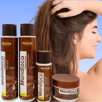 Kit Rhenuks Mandioca Intense Shine 4 Itens Kit Rhenuks Mandioca Intense Shine 4 Itens