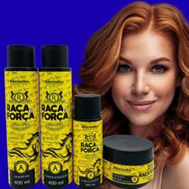 Kit Rhenuks Raça e Força Shampoo 400ml Cond. 400ml Másc. 250g Finaliz. 200ml