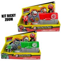 Kit Ricky Zoom Moto DJ Verde e Ricky + Compartimento Sunny - Sunny Brinquedos