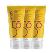 Kit Ricosol Protetor Facial Fps 50 Toque Seco 3 unidades 50 gr