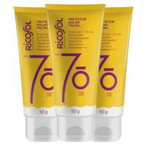 Kit Ricosol Protetor Facial Fps 70 Toque Seco 3 unidades 50 gr