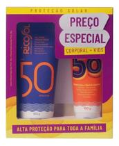 Kit Ricosol Protetor Solar FPS 50 Corporal 180g + Kids 100g Kit Ricosol Protetor Solar FPS 50 Corporal 180g + Kids 100g