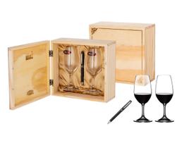 Kit Riedel 2 Taças Vinho do Porto + Caneta Crown + Caixa