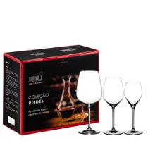 Kit Riedel Premium 3 Taças Vinho e Espumante Degustação Cristal