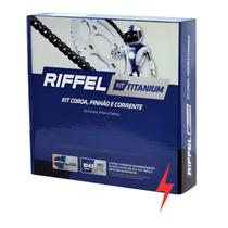 KIT Riffel CG 125I FAN/CARGO (14-18) 43Z X 14Z C/ CORRENTE 428H X 118L C/ANEL - TITANIUM - 1045