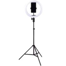Kit Ring Light 10 Polegadas Tripé Youtuber Selfie Pro