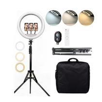 Kit Ring Light Grande Com Tripé Bolsa Transporte