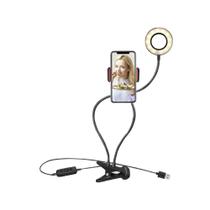 Kit Ring Light Led Com Suporte De Celular Mesa Live Makeup