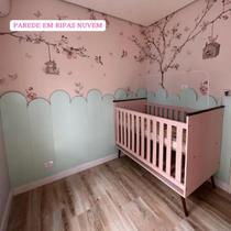 Kit Ripas Estilo Nuvem Parede 3M Decoração Quarto Mdf 3Mm