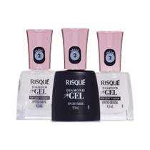 Kit Risqué Diamond Gel C/ 3 Top Coats Efeito Cristal E Paetê Kit Risqué Diamond Gel C/ 3 Top Coats Efeito Cristal E Paetê