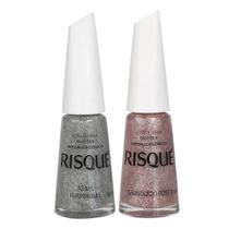 Kit Risqué Glitter 8mL As Mil Purpurinas + Granulado Rose