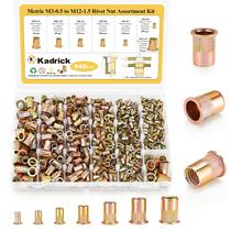 Kit Rivet Nut Kadrick 940 unidades de aço carbono galvanizado Kit Rivet Nut Kadrick 940 unidades de aço carbono galvanizado