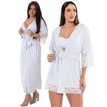 Kit robe noiva roupão longo robe luxo sexy curto